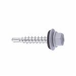 Саморез кровельный 4,8x35 RAL7004 серый 8 шт европодвес
