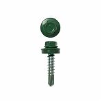Саморез кровельный 5,5x19 RAL6005 темно-зеленый 12 шт