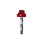 Саморез кровельный 5,5х25 RAL3011 красно-коричневый 10 шт