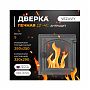 Дверка печная со стеклом Везувий ДТ-4С 210x250 мм, чугун, антрацит