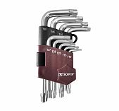 Набор торцевых ключей Torx Thorvik TKS9S, сталь, 9 предметов