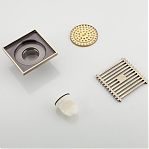 Трап душевой Gappo G81004-4, 100х100 мм бронза