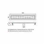 Трап душевой Gappo G84007-3, 70х400 мм, сатин
