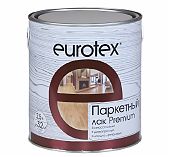 Лак Eurotex Premium для внутренних работ паркетный полуматовый бесцветный 2,5 л