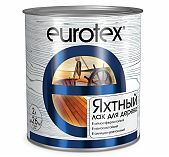 Лак Eurotex яхтный для внутренних и наружных работ полуматовый бесцветный 2 л