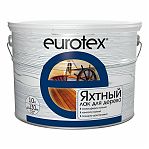 Лак Eurotex яхтный для внутренних и наружных работ глянцевый прозрачный 10 л