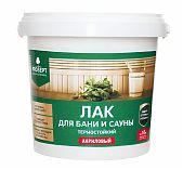 Лак Prosept 054-09 для бани и сауны полуматовый бесцветный 0.9л