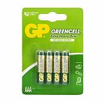 Элемент питания GP Greencell солевой AAА 4 шт, блистер