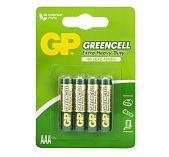 Элемент питания GP Greencell солевой AAА 4 шт, блистер