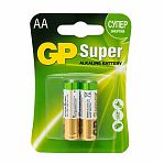 Элемент питания алкалиновая GP SUPER LR6 блистер тип АА, 2 шт/уп