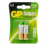 Элемент питания алкалиновая GP SUPER LR6 блистер тип АА, 2 шт/уп