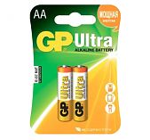 Элемент питания алкалиновый GP Ultra Plus LR6 блистер тип АА, 2 шт/уп