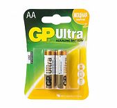 Элемент питания GP Ultra LR6, алкалиновая, АА, 2 шт в уп.