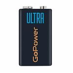 Батарейка GoPower ULTRA Крона 6LR61 BL1 Alkaline 9V 00-00026400
