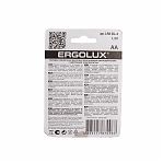 Элемент питания Ergolux LR6 Alkaline BL-4 АА алкалиновый, 4 шт, блистер