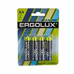 Элемент питания Ergolux LR6 Alkaline BL-4 АА алкалиновый, 4 шт, блистер