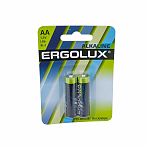 Элемент питания Ergolux LR6 Alkaline BL-2 АА алкалиновый, 2 шт, блистер