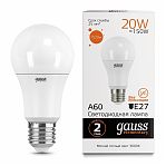 Лампа Gauss Elementary LED ЛОН Е27 20W 2700K 23219