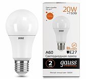 Лампа Gauss Elementary LED ЛОН Е27 20W 2700K 23219