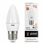 Лампа Gauss Elementary LED Е27 8W 2700K 33218