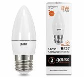 Лампа Gauss Elementary LED Е27 8W 2700K 33218