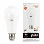 Лампа Gauss Elementary LED ЛОН E27 25W 2700K 73215