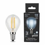 Лампа Gauss LED Шар Filament E14 5W 4100K