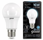 Лампа LED GAUSS ЛОН 16w 4100K 120w Е27