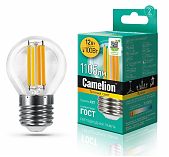 Лампа светодиодная LED12-G45/830/E14 12Вт 3000К E27 Camelion