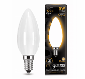 Лампа Gauss LED Свеча Filament OPAL E14 5W 2700K