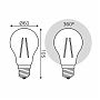 Лампа Gauss Filament Elementary А60 11W 910lm 2700К Е27