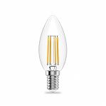 Лампа Gauss Filament Elementary Свеча 12W 730lm 2700К Е14
