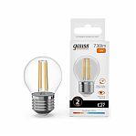 Лампа Gauss Filament Elementary Шар 12W 730lm 2700К Е27