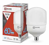 Лампа светодиодная In home LED 60 Вт E27 с адаптером Е40 6500К
