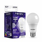 Лампа светодиодная Tokov Electric TKE-A60-E27-10-4K 10Вт А60 4000К Е27
