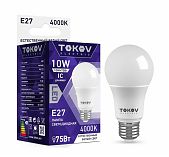 Лампа светодиодная Tokov Electric TKE-A60-E27-10-4K 10Вт А60 4000К Е27