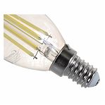 Филаментная светодиодная лампа General Lighting Systems GLDEN-CWS-10-230-E14-6500, G649920, свеча на ветру