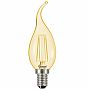 Филаментная светодиодная лампа General GLDEN-CS 7Вт E14 4500К свеча на ветру, золотая