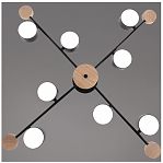 Люстра Reluce 003751-0.3-08 BK+WOOD GX53, 15 Вт, до 48 кв.м, черное дерево