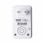 Звонок беспроводной Uniel UDB-094W-R1T1-38S-BL-WH в розетку, 38 мелодий, белый с черным