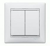 Выключатель Legrand 2-кл. белый СУ арт.774405