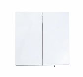 Выключатель двойной Lezard Zima 704-0288-101QC встраиваемый, пластик, белый