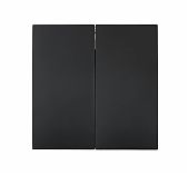 Выключатель двойной Lezard Zima 704-4288-101QC встраиваемый, пластик, черный бархат