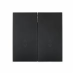 Выключатель проходной двойной Lezard Zima 704-4288-106QC встраиваемый, черный бархат