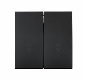 Выключатель проходной двойной Lezard Zima 704-4288-106QC встраиваемый, черный бархат