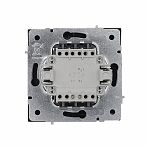 Выключатель двойной с подсветкой Lezard Zima 704-4288-112QC встраиваемый, черный бархат