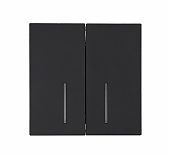 Выключатель двойной с подсветкой Lezard Zima 704-4288-112QC встраиваемый, черный бархат
