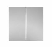 Выключатель двойной Lezard Zima 704-7488-101QC встраиваемый, пластик, серый матовый