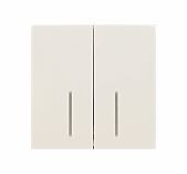Выключатель двойной с подсветкой Lezard Zima 704-9088-112QC встраиваемый, слоновая кость