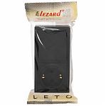 Выключатель и розетка Lezard Leto 752 4200-170BAP, с заземлением, чёрный бархат